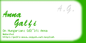 anna galfi business card